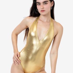 American Apparel gold bodysuit